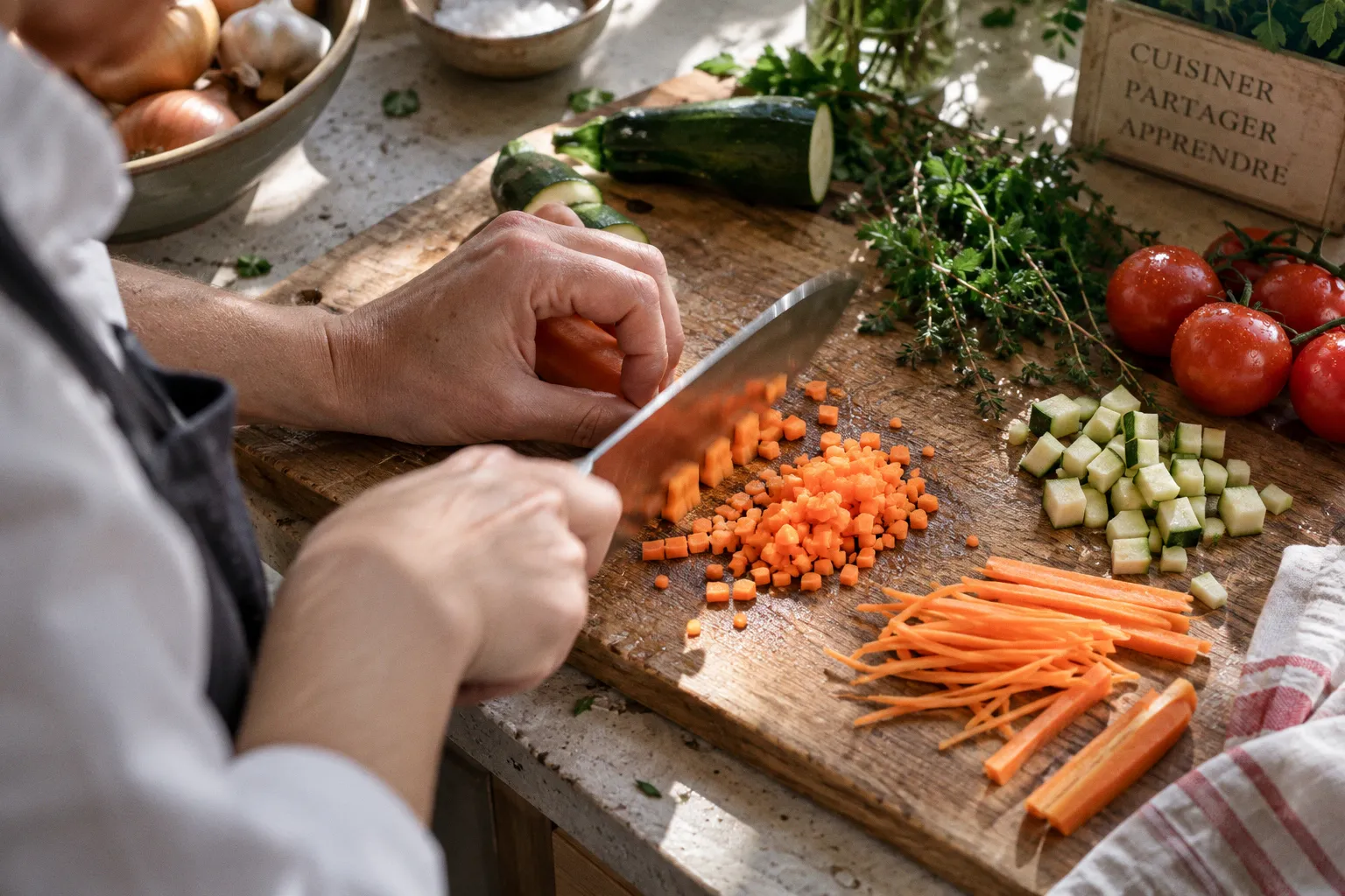 Techniques de découpe : l'anatomie du geste en cuisine